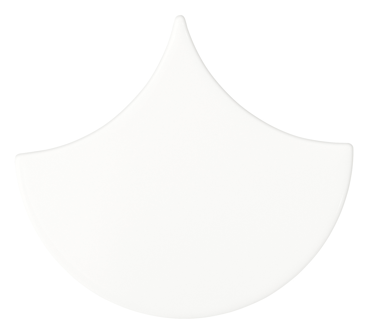 Carrelage Scales de Aleluia, Céramique, 13.5x15 cm, Surface brillante, Teinte blanche,