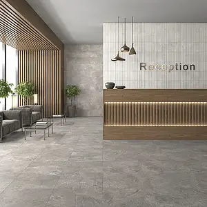 Background tile, Effect stone,limestone, Color grey, Glazed porcelain stoneware, 59.2x59.2 cm, Finish antislip