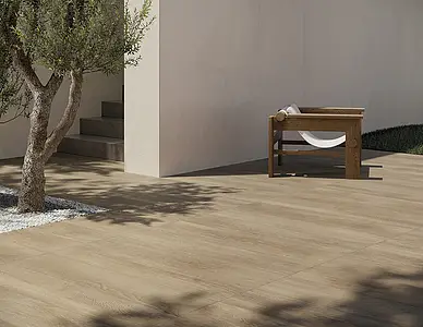 Background tile, Effect wood, Color beige, Glazed porcelain stoneware, 20x120 cm, Finish antislip