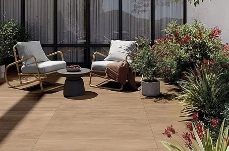 Background tile, Effect wood, Color beige, Glazed porcelain stoneware, 40x120 cm, Finish antislip