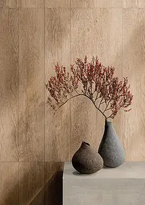 Background tile, Effect wood, Color beige, Glazed porcelain stoneware, 20x120 cm, Finish antislip