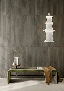 Background tile, Effect wood, Color brown, Glazed porcelain stoneware, 20x120 cm, Finish antislip