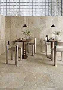 Background tile, Effect other stones, Color beige, Glazed porcelain stoneware, 60x60 cm, Finish matte