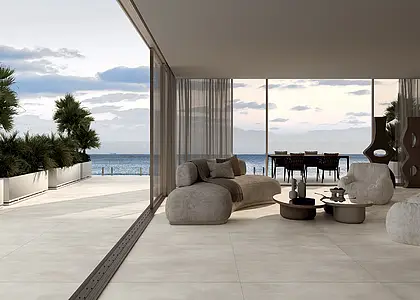 Background tile, Effect concrete, Color beige, Glazed porcelain stoneware, 60x120 cm, Finish matte