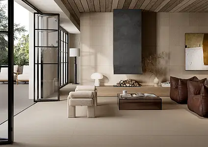 Background tile, Effect concrete, Color beige, Style loft, Glazed porcelain stoneware, 60x60 cm, Finish matte