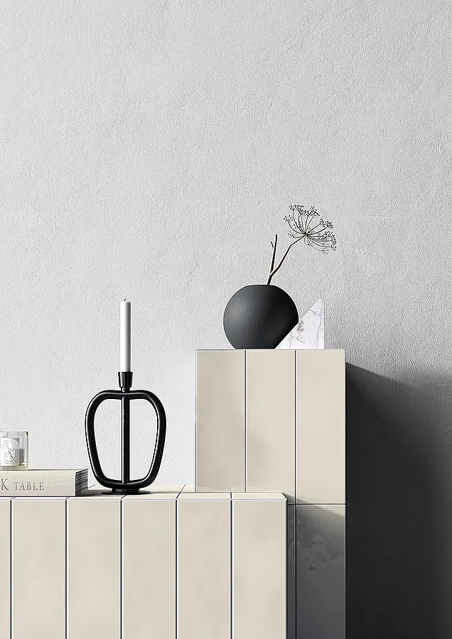 Background tile, Color white, Glazed porcelain stoneware, 8.2x25 cm, Finish matte