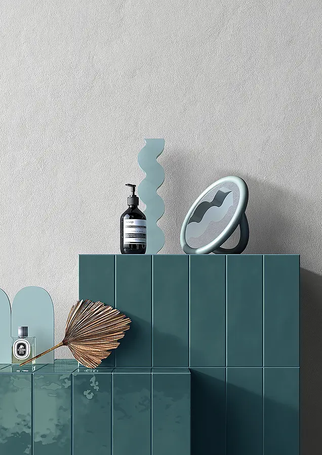 Background tile, Color navy blue, Glazed porcelain stoneware, 8.2x25 cm, Finish glossy