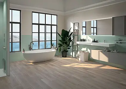 Background tile, Effect wood, Color beige, Glazed porcelain stoneware, 20x120 cm, Finish matte
