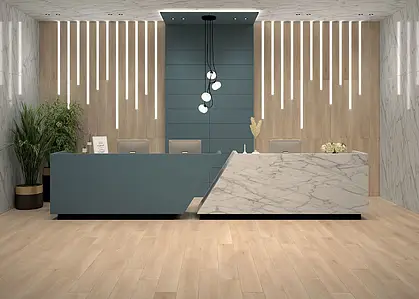 Background tile, Effect wood, Color beige, Glazed porcelain stoneware, 20x120 cm, Finish matte