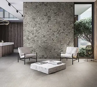 Background tile, Effect concrete, Color grey, Glazed porcelain stoneware, 99.55x99.55 cm, Finish antislip
