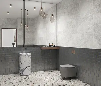 Background tile, Color grey, Glazed porcelain stoneware, 49.75x99.55 cm, Finish antislip