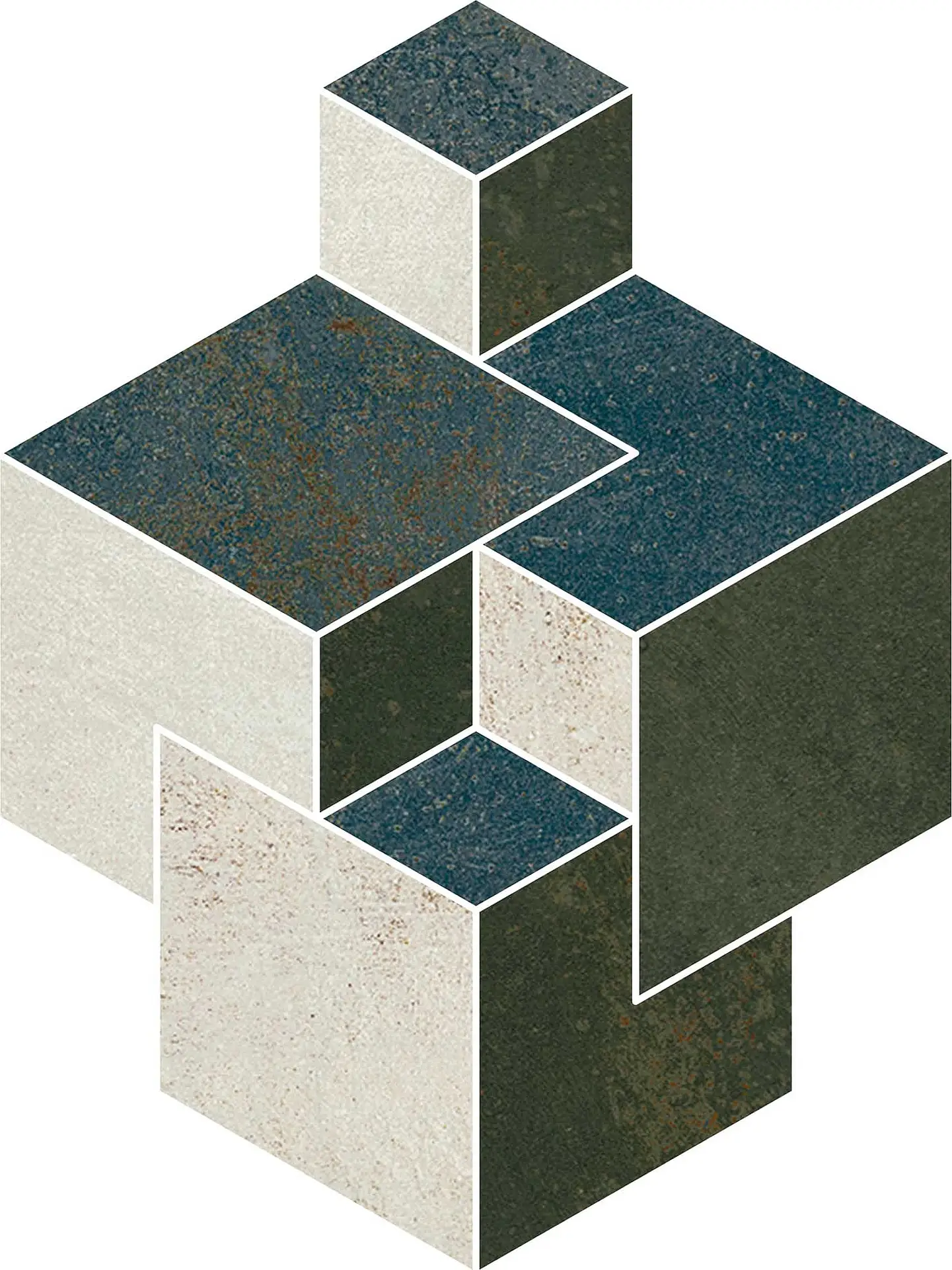 FLAMED MIX NAT MOS CUBE Aparici Flamed