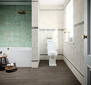 Gatsby Ceramic Tiles produced by Ceramicas Aparici, Style patchwork,handmade, Metal effect