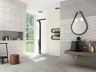Background tile, Effect fabric,concrete, Color grey, Ceramics, 44.63x119.3 cm, Finish matte