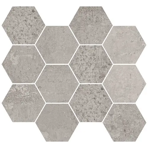 Ceramicas Aparici, Metallic, Metallic Grey Nat. Mosaico Hex. _G-2143