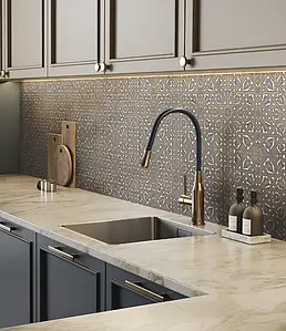 Background tile, Color multicolor, Style victorian,oriental, Ceramics, 29.75x99.55 cm, Finish Honed