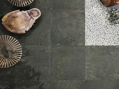 Background tile, Effect stone,slate, Color grey, Glazed porcelain stoneware, 99.55x99.55 cm, Finish antislip