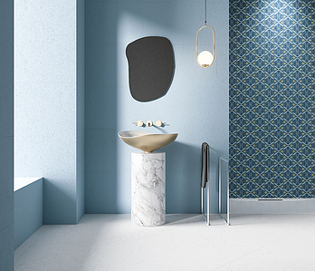 Background tile, Effect unicolor, Color sky blue, Ceramics, 44.63x119.3 cm, Finish matte