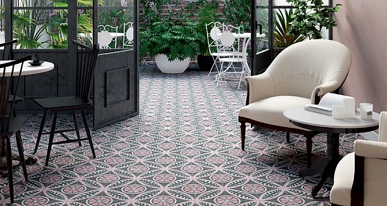 Tango Ceramic Tiles produced by Ceramicas Aparici, faux encaustic tiles