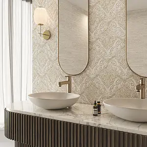 Background tile, Effect travertine, Color beige, Ceramics, 29.75x99.55 cm, Finish Honed