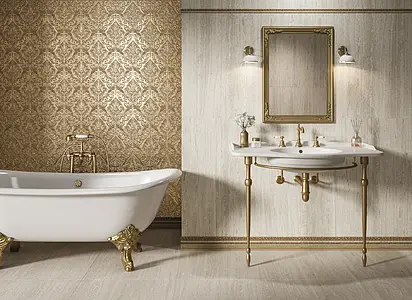 Background tile, Effect travertine, Color beige, Ceramics, 29.75x99.55 cm, Finish Honed