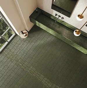 Background tile, Color green, Glazed porcelain stoneware, 59.55x59.55 cm, Finish matte