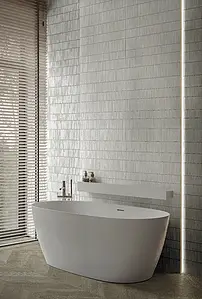 Background tile, Color white, Glazed porcelain stoneware, 59.55x59.55 cm, Finish matte