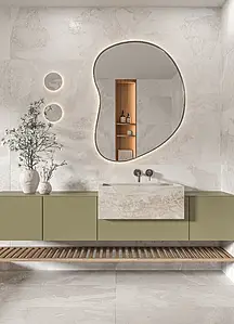 Background tile, Effect other marbles,other stones, Color white, Glazed porcelain stoneware, 49.75x99.55 cm, Finish antislip