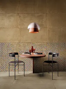 Background tile, Effect terracotta, Color brown, Glazed porcelain stoneware, 50x100 cm, Finish antislip