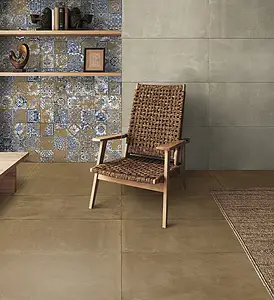 Background tile, Effect terracotta, Color multicolor, Style patchwork, Glazed porcelain stoneware, 50x100 cm, Finish antislip