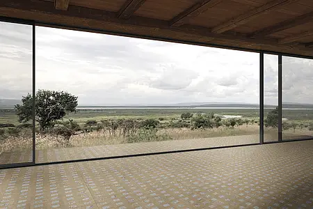 Background tile, Effect terracotta, Color multicolor, Glazed porcelain stoneware, 50x100 cm, Finish antislip