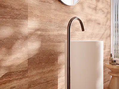 Background tile, Effect travertine, Color red,brown, Glazed porcelain stoneware, 60x120 cm, Finish matte