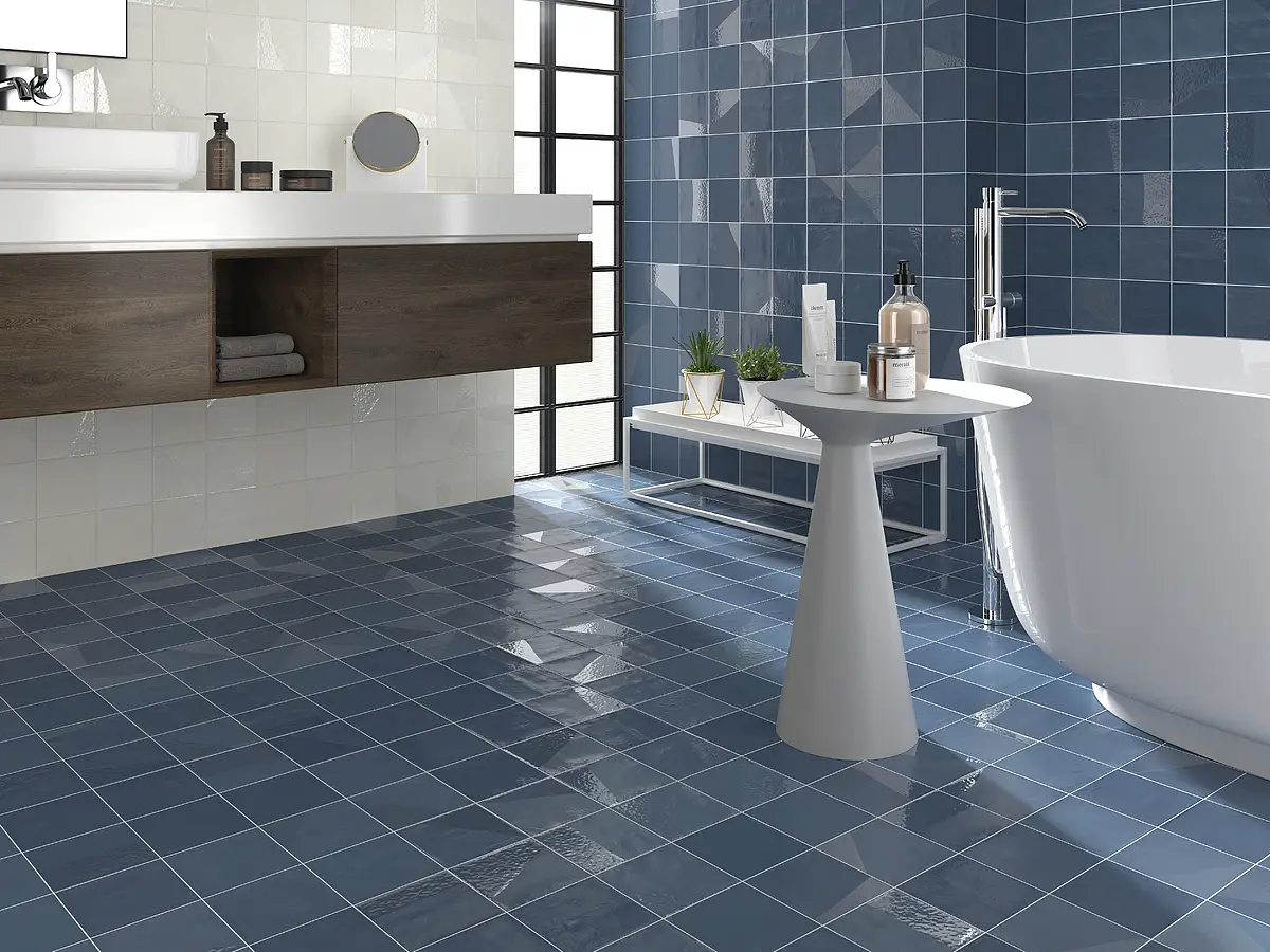 Background tile, Color white, Glazed porcelain stoneware, 13.8x13.8 cm, Finish matte