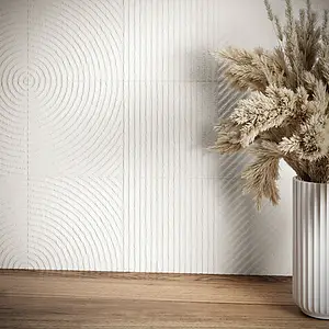 Background tile, Effect concrete, Color white, Style designer, Glazed porcelain stoneware, 20x20 cm, Finish matte