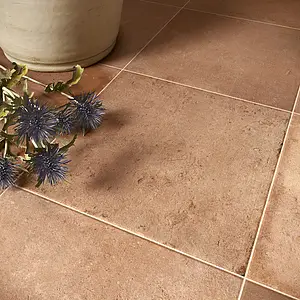 Background tile, Effect terracotta, Color brown, Style designer, Glazed porcelain stoneware, 20x20 cm, Finish matte