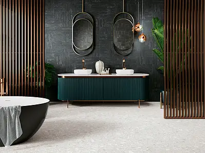 Background tile, Effect wood, Color black, Style designer, Glazed porcelain stoneware, 20x20 cm, Finish matte