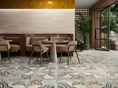 Background tile, Effect crackle glaze, Color yellow, Ceramics, 6.5x20 cm, Finish glossy