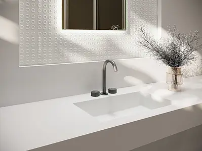 Background tile, Effect crackle glaze, Color white, Ceramics, 10x10 cm, Finish glossy