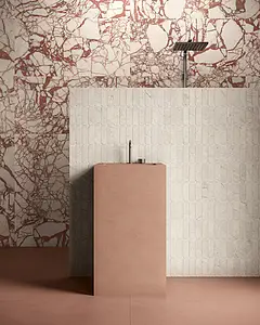 Background tile, Effect other marbles, Color pink, Glazed porcelain stoneware, 60x120 cm, Finish semi-polished