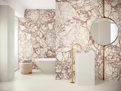 Background tile, Effect other marbles, Color pink, Glazed porcelain stoneware, 120x280 cm, Finish semi-polished