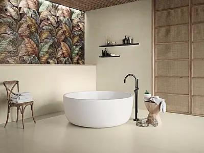 Background tile, Effect concrete, Color beige, Glazed porcelain stoneware, 60x120 cm, Finish matte