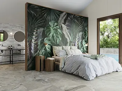 Background tile, Color grey, Style zellige, Ceramics, 5x25 cm, Finish glossy