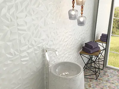 Bakgrunnsflis, Farge hvit, Keramikk, 40x120 cm, Overflate matt
