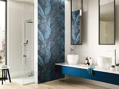 Decoratief element, Kleur marineblauwe, Keramiek, 40x120 cm, Oppervlak mat