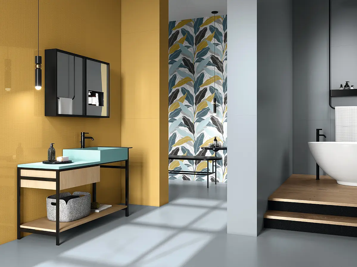 Background tile, Effect unicolor, Color navy blue,grey, Glazed porcelain stoneware, 60x120 cm, Finish matte