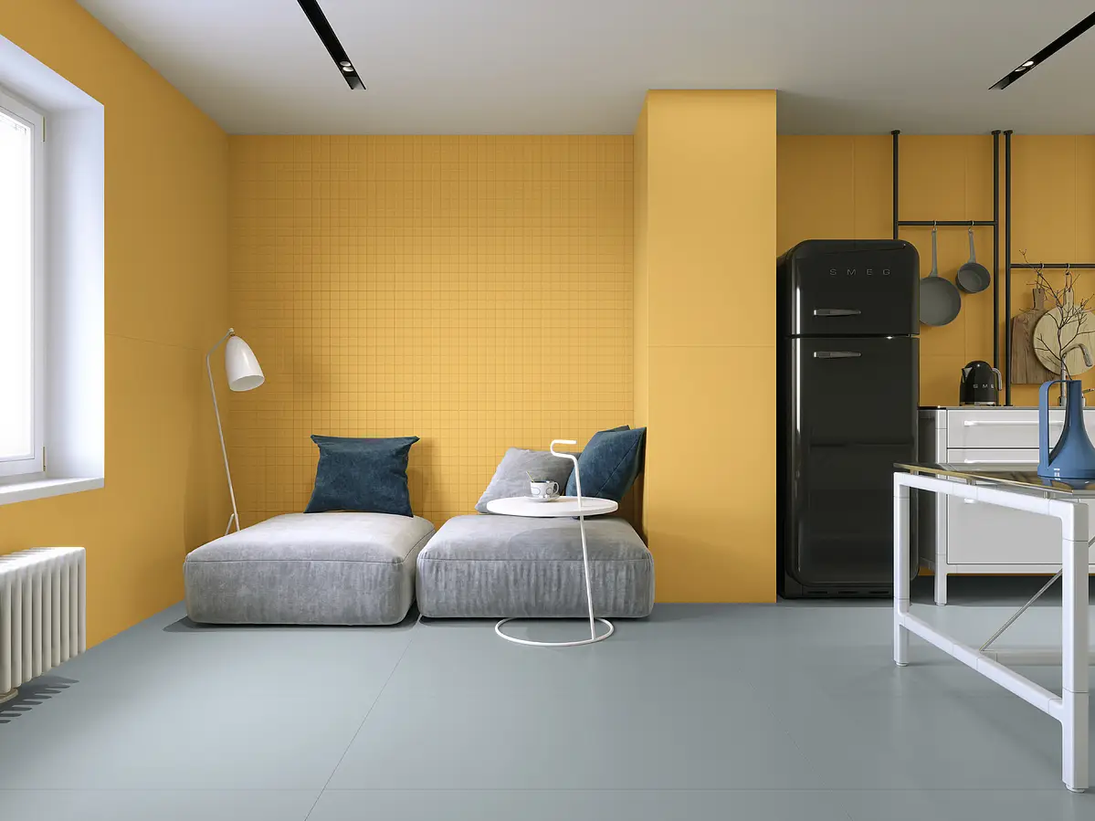 Background tile, Effect unicolor, Color navy blue,grey, Glazed porcelain stoneware, 60x120 cm, Finish matte