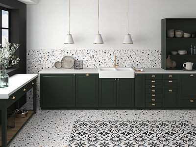 Porseleinen tegels Trendy geproduceerd door Ape Ceramica, Steenlook, terrazzo look effect