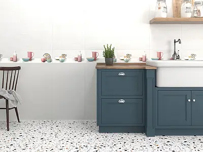 Background tile, Effect stone,terrazzo, Color multicolor, Glazed porcelain stoneware, 20x20 cm, Finish matte