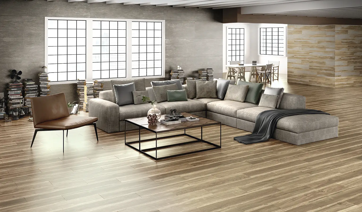 Background tile, Effect other stones, Color grey, Glazed porcelain stoneware, 60x120 cm, Finish semi-polished