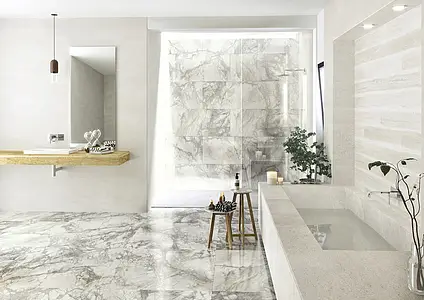 Background tile, Effect stone, Color grey,white, Glazed porcelain stoneware, 60x120 cm, Finish matte